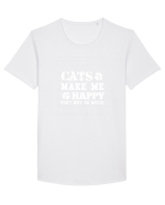 CATS Tricou mânecă scurtă guler larg Bărbat Skater