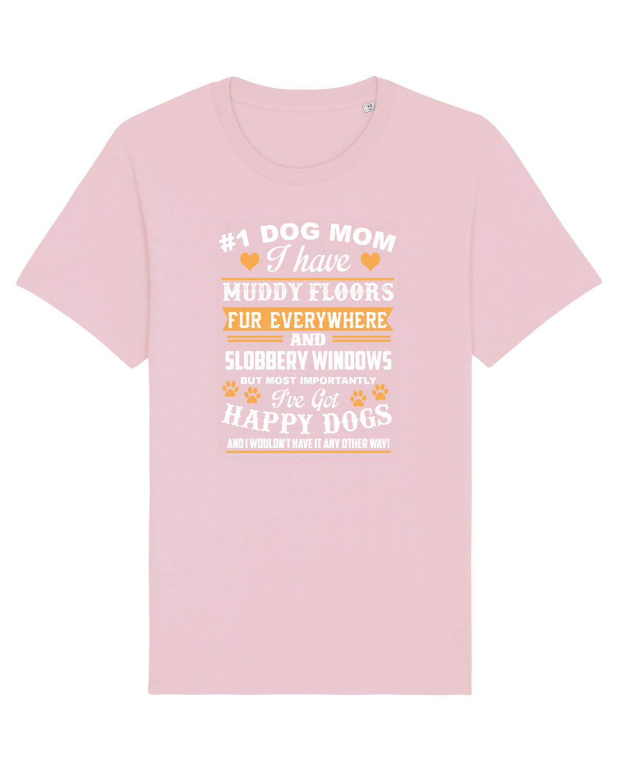 Tricou mânecă scurtă Unisex Rocker Cotton Pink