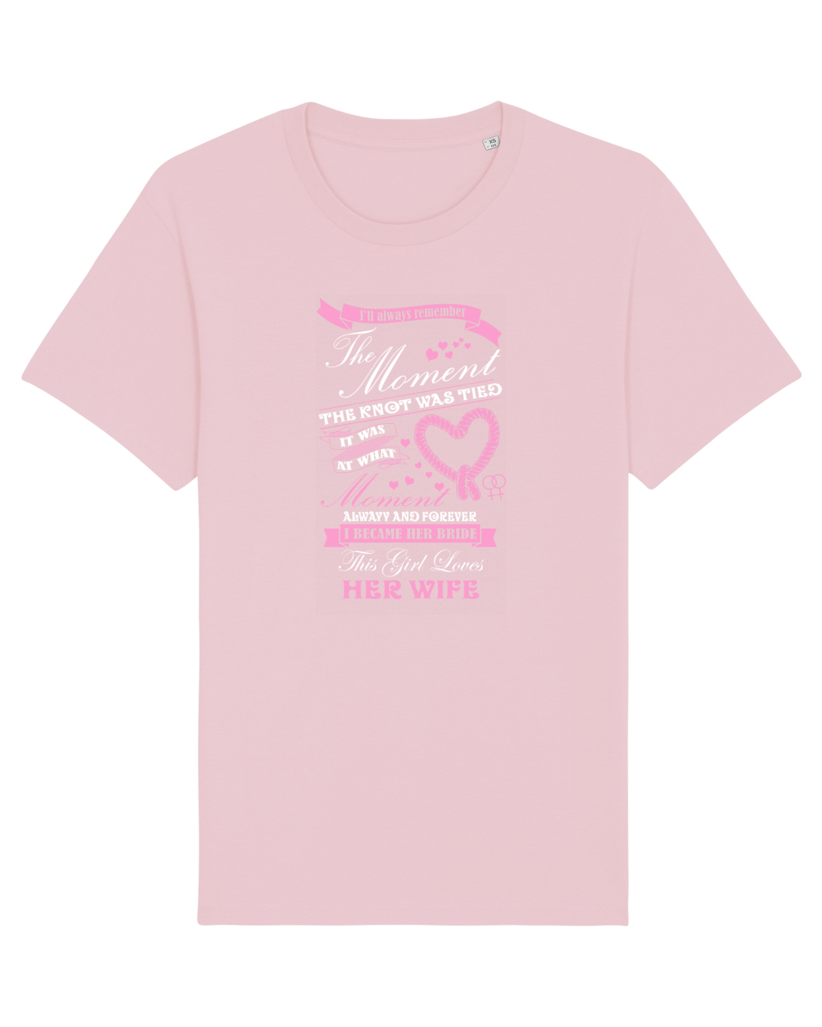 Tricou mânecă scurtă Unisex Rocker Cotton Pink