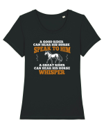 HORSE Tricou mânecă scurtă guler larg fitted Damă Expresser