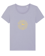 HORSE Tricou mânecă scurtă guler larg fitted Damă Expresser