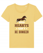 HORSE Tricou mânecă scurtă guler larg fitted Damă Expresser