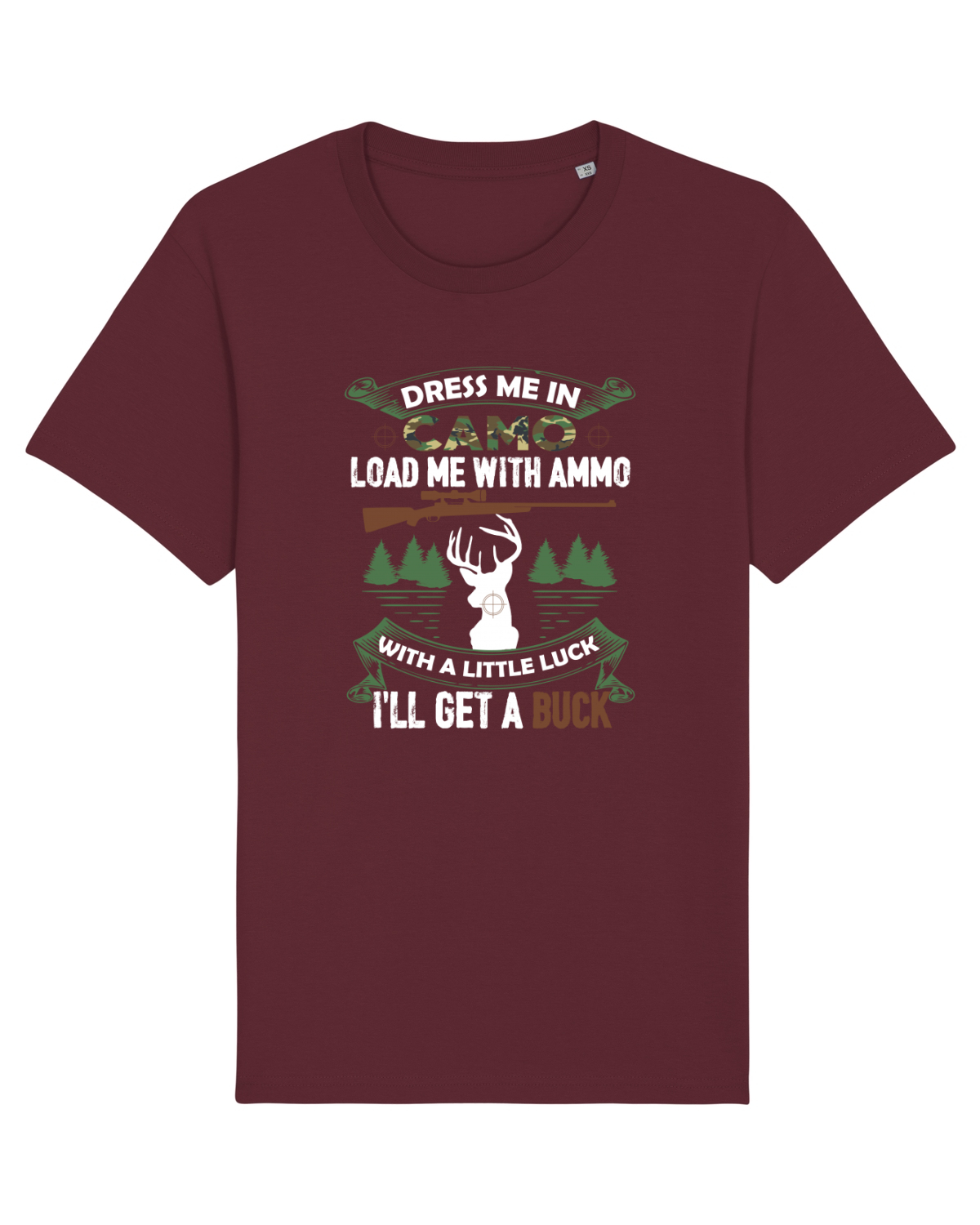 Tricou mânecă scurtă Unisex Rocker Burgundy