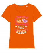 HUSBAND Tricou mânecă scurtă guler larg fitted Damă Expresser