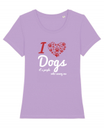 DOGS Tricou mânecă scurtă guler larg fitted Damă Expresser