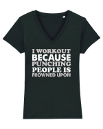 WORKING OUT Tricou mânecă scurtă guler V Damă Evoker