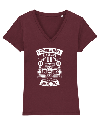 Formula Racing White Burgundy