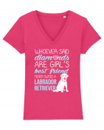 LABRADOR Tricou mânecă scurtă guler V Damă Evoker