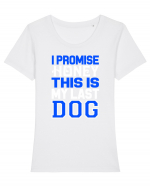 DOG Tricou mânecă scurtă guler larg fitted Damă Expresser