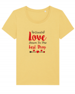 LOVE Tricou mânecă scurtă guler larg fitted Damă Expresser