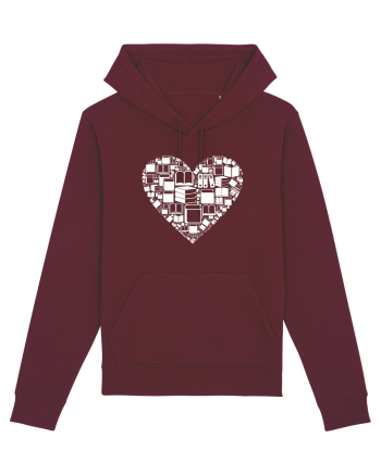 LOVE BOOKS Burgundy