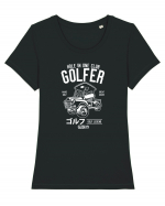 Golf Car White Tricou mânecă scurtă guler larg fitted Damă Expresser