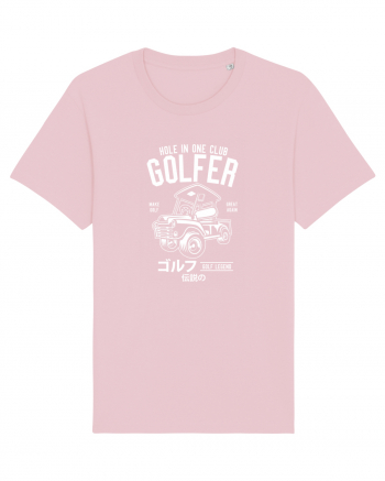 Golf Car White Cotton Pink