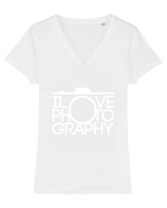 PHOTOGRAPHER Tricou mânecă scurtă guler V Damă Evoker