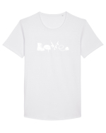 LOVE Tricou mânecă scurtă guler larg Bărbat Skater