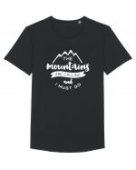 MOUNTAINS Tricou mânecă scurtă guler larg Bărbat Skater