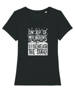 MOUNTAINS Tricou mânecă scurtă guler larg fitted Damă Expresser