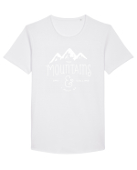 MOUNTAINS Tricou mânecă scurtă guler larg Bărbat Skater