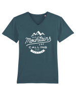 MOUNTAINS Tricou mânecă scurtă guler V Bărbat Presenter