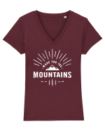 MOUNTAINS Tricou mânecă scurtă guler V Damă Evoker