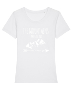 MOUNTAINS Tricou mânecă scurtă guler larg fitted Damă Expresser