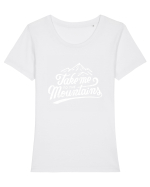 MOUNTAINS Tricou mânecă scurtă guler larg fitted Damă Expresser