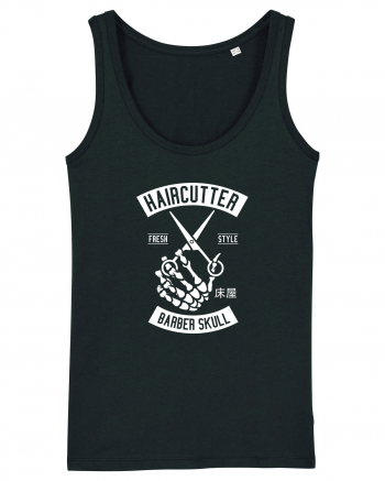 Barbershop Skull White Black