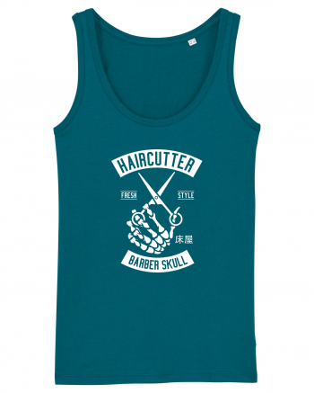 Barbershop Skull White Ocean Depth