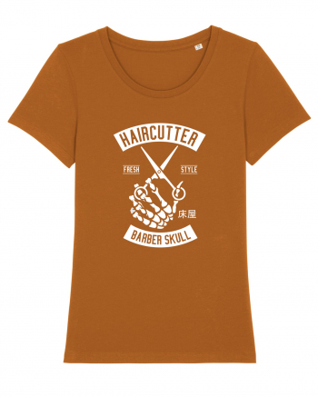 Barbershop Skull White Roasted Orange