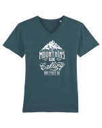 MOUNTAINS Tricou mânecă scurtă guler V Bărbat Presenter