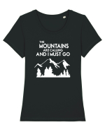 MOUNTAINS Tricou mânecă scurtă guler larg fitted Damă Expresser