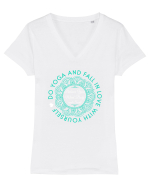YOGA Tricou mânecă scurtă guler V Damă Evoker