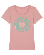 YOGA Tricou mânecă scurtă guler larg fitted Damă Expresser