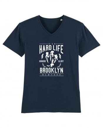 Hard Life Brooklyn White French Navy