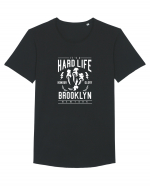 Hard Life Brooklyn White Tricou mânecă scurtă guler larg Bărbat Skater