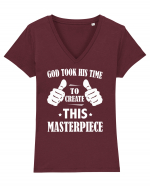 MASTERPIECE Tricou mânecă scurtă guler V Damă Evoker