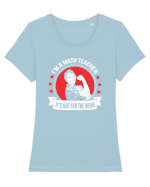 MATH TEACHER Tricou mânecă scurtă guler larg fitted Damă Expresser