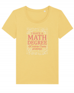 MATH DEGREE Tricou mânecă scurtă guler larg fitted Damă Expresser