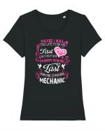 MECHANIC Tricou mânecă scurtă guler larg fitted Damă Expresser