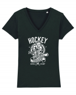 Hockey Champ White Tricou mânecă scurtă guler V Damă Evoker