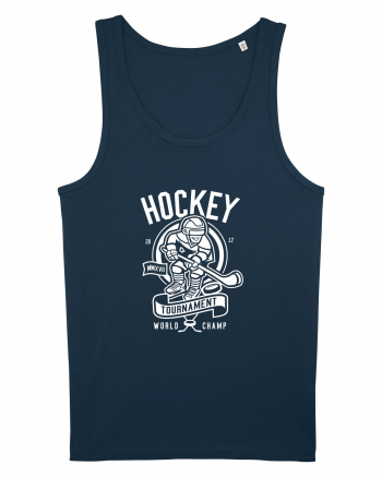 Hockey Champ White Navy