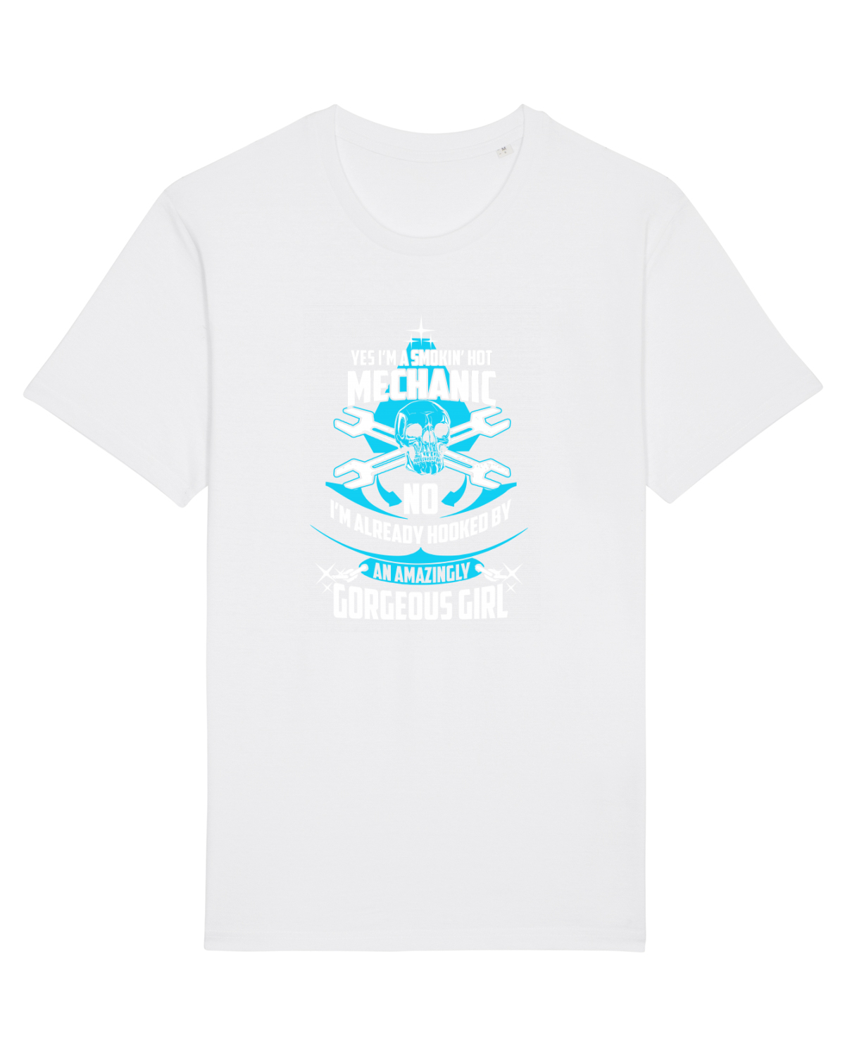 Tricou mânecă scurtă Unisex Rocker White