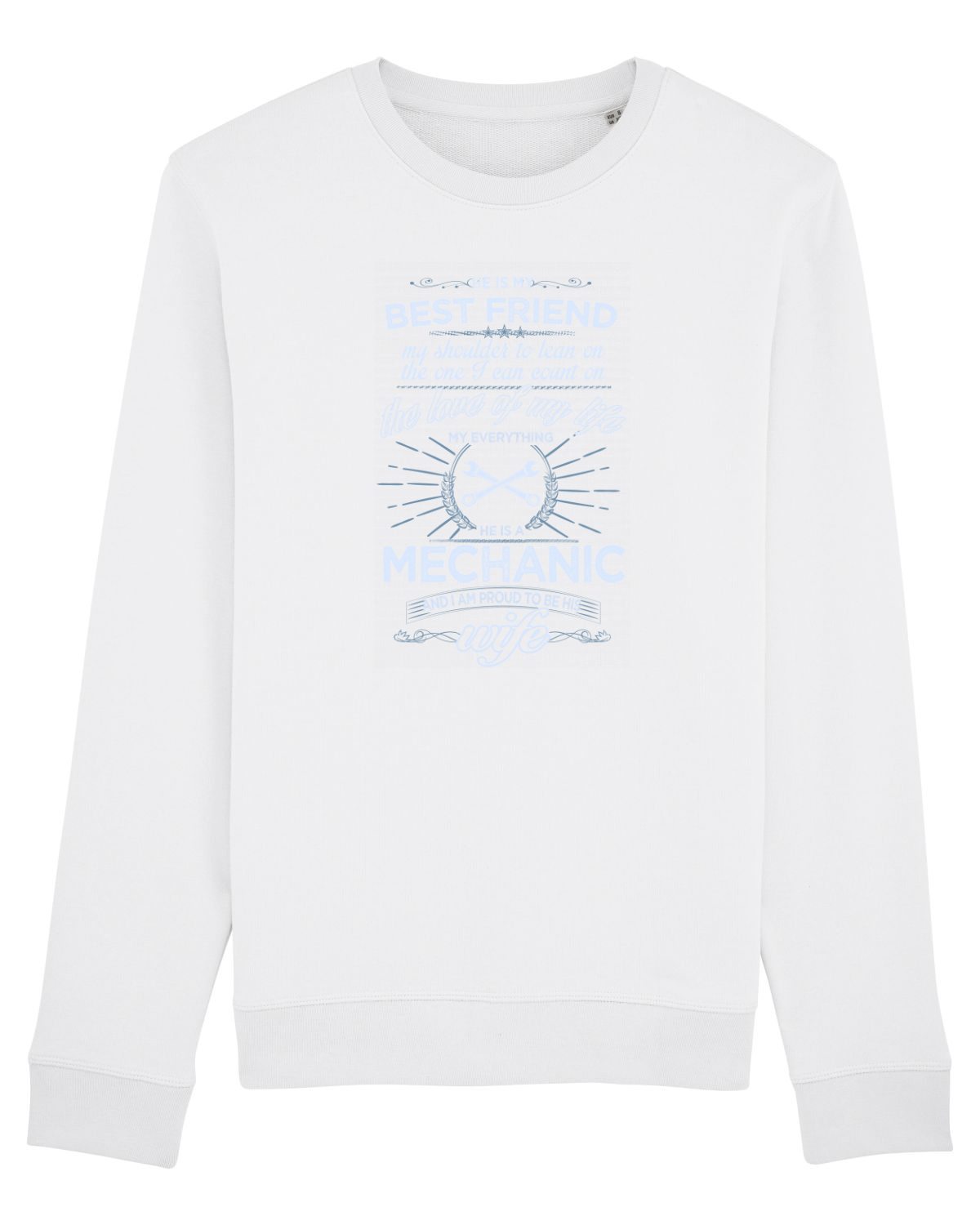 Bluză mânecă lungă Unisex Rise White