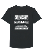 MECHANIC Tricou mânecă scurtă guler larg Bărbat Skater
