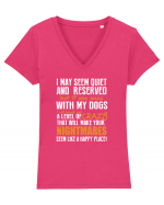 DOG Tricou mânecă scurtă guler V Damă Evoker