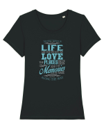 MEMORIES Tricou mânecă scurtă guler larg fitted Damă Expresser