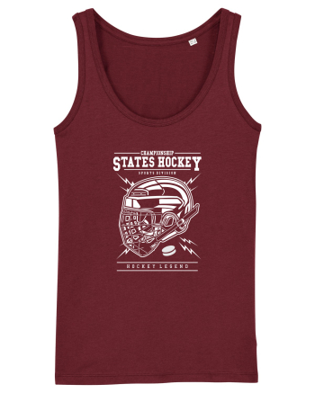 Mask Hockey White Burgundy