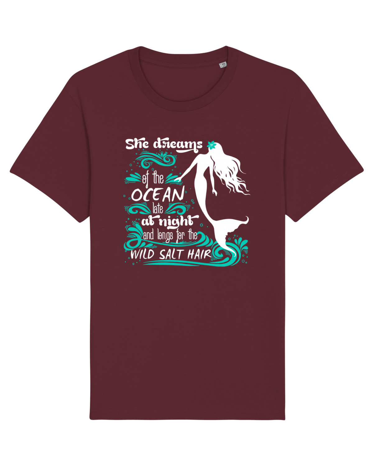 Tricou mânecă scurtă Unisex Rocker Burgundy