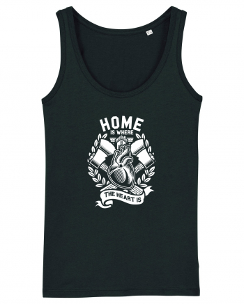 Home Heart Axe White Black