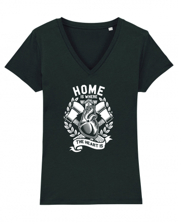 Home Heart Axe White Black